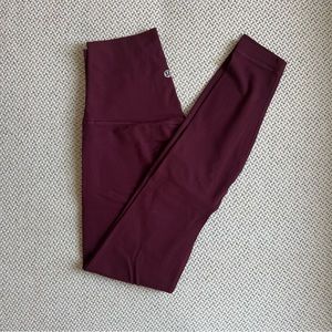 Lululemon Ultra High Align Legging (Burgundy, 4)